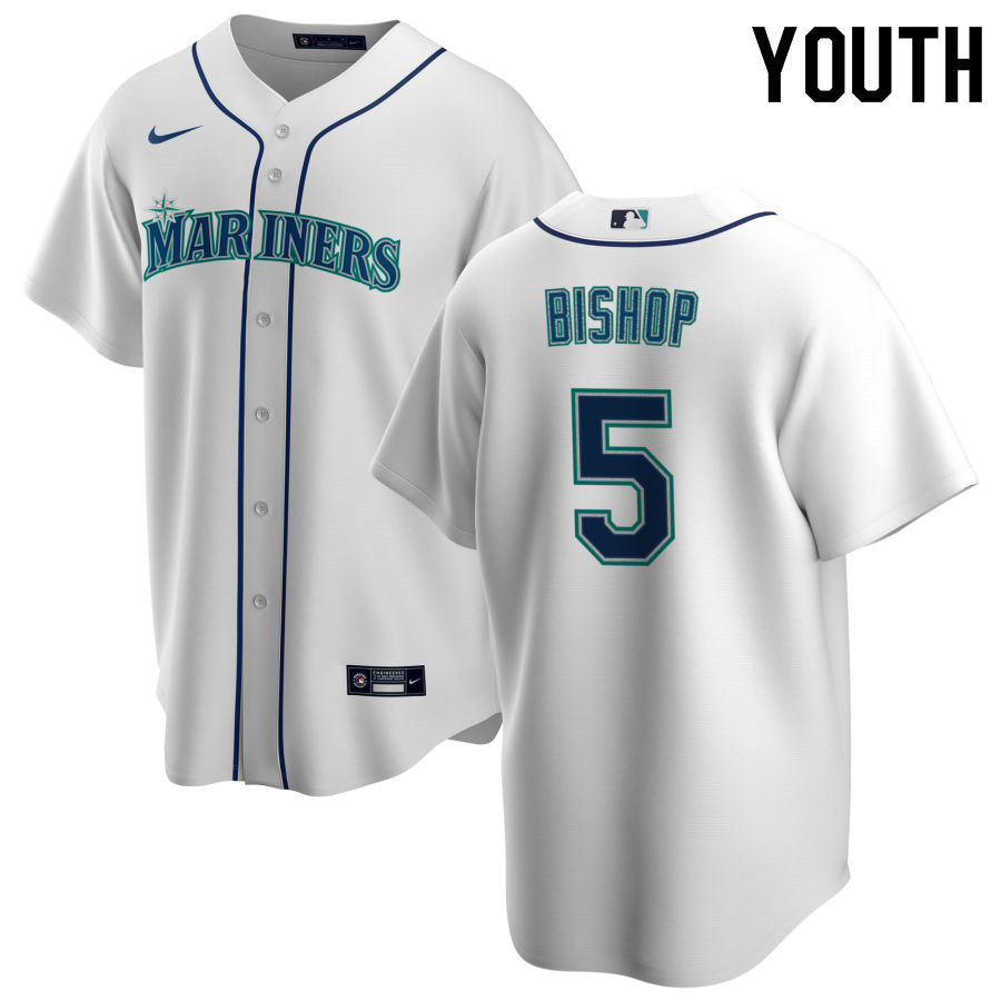 Nike Youth #5 Braden Bishop Seattle Mariners Baseball Jerseys Sale-White